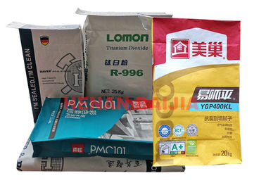 کیسه های کاغذی با کف صنعتی مربع پایداری خوب 25kg 30kg 50kg تحمل بار قوی