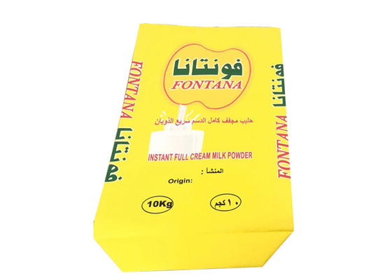 کیسه کاغذی سفارشی صنعتی 25 کیلوگرمی 3 لایه Pe Lined Multi Wall Kraft