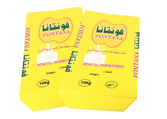 کیسه کاغذی 20 کیلوگرمی 25 کیلوگرمی 3 لایه Pe Lined چند جداره برای بسته بندی پودر شیر