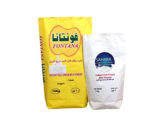 بسته بندی پودر شیر 20 کیلوگرمی 25 کیلوگرمی گونی کاغذی چند دیواری 3 لایه Pe Lined