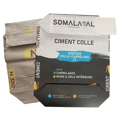 کیسه های کاغذی چسبانده شده دریچه ای 20 کیلوگرمی 25 کیلوگرمی مواد غذایی درجه 3 برای بسته بندی مواد افزودنی شیمیایی