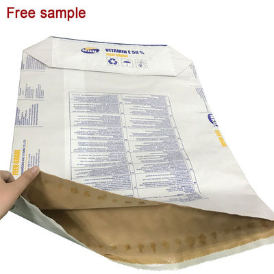 SGS / FDA / ISO9001 Multiwall Paper Sack اندازه قابل تنظیم