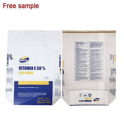 SGS / FDA / ISO9001 Multiwall Paper Sack اندازه قابل تنظیم