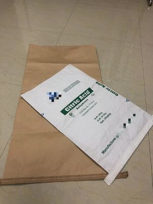 خوراک حیوانات / بسته بندی افزودنی کیسه های کاغذ دوخت با چاپ سفارشی