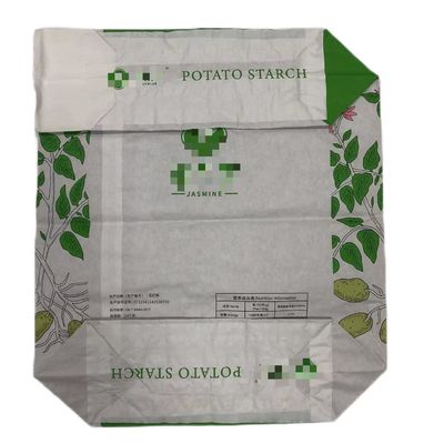 نوع شیر سفارشی Multiwall Paper Sack بسته بندی صنعتی نشاسته با لایه بندی