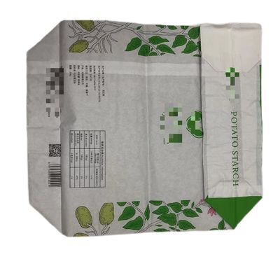 نوع شیر سفارشی Multiwall Paper Sack بسته بندی صنعتی نشاسته با لایه بندی