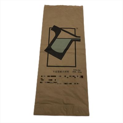 25 کیلوگرم کاغذی Pbom کیسه دهان گرمایی مهر و موم شده برای بسته بندی مواد ساختمانی و مواد آتش گیر