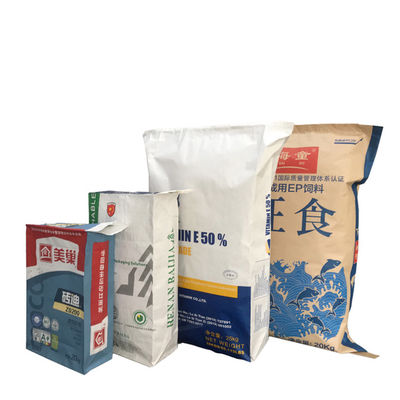 صنایع چند دیواری کیسه های کاغذی Kraft / کیسه 20KG تولید کننده برای محصولات خشک جریان