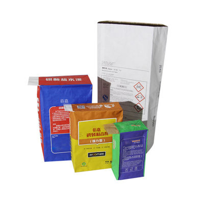 صنایع چند دیواری کیسه های کاغذی Kraft / کیسه 20KG تولید کننده برای محصولات خشک جریان