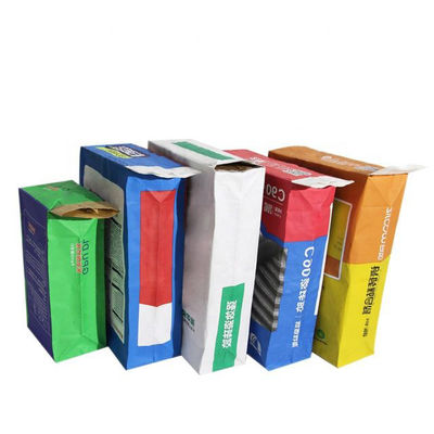 2 لایه 3 لایه کیسه های دریچه کاغذ کرافت با داخل پلاستیکی برای بسته بندی سیمان پوتین پودر شیمیایی نگه دارید 20kg 25kg 50kg