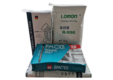 کیسه های کاغذی Multiwall شیرآلات رنگی قابل مهر و موم شده کیسه های کاغذ کاغذی بلوک ایمن بلوک پایین