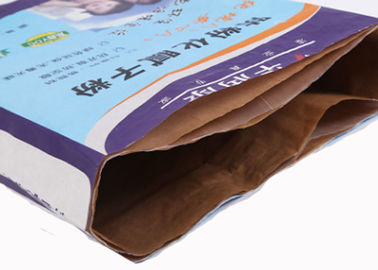 کیسه های کاغذی Multiwall Kraft Flexo Print 3 Ply 20kg 40kg Mouldproofproofproof