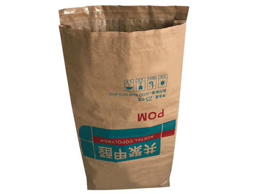 کیسه های کاغذی دهان باز 60g-120g / M2 برای بسته بندی سیمان دهان ذوزنقه ای