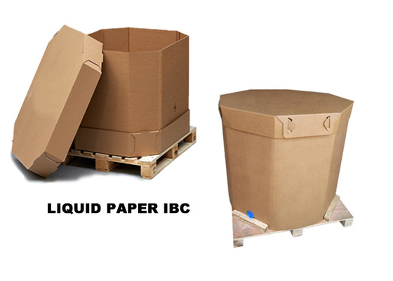 بسته بندی روغن نارگیل مایع مخزن IBC مکعبی 1000 لیتری IBC Tote با کیف خطی